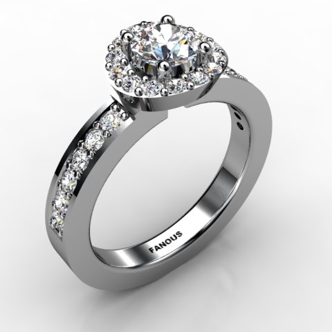 18k White Gold Engagement Ring 0.514ct - 1002204-18kw